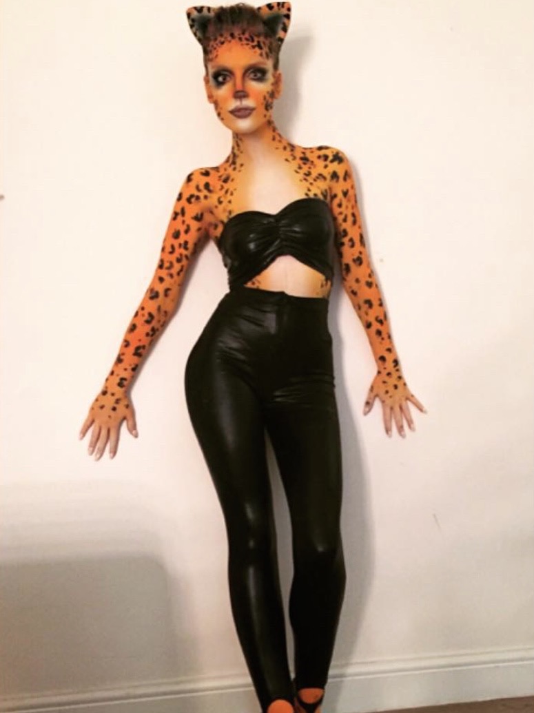 RAWR! Little Mix's Perrie Edwards is spotted as a cheetah ...