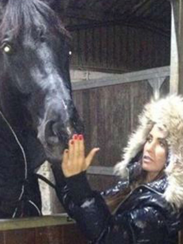 WHOA! You NEED to see what Katie Price wears to muck out her horses- it’s impressive!
