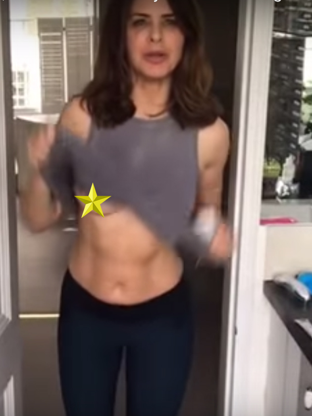 AWKS! Trinny Woodall flashes her boobs TWICE in video blog - CelebsNow