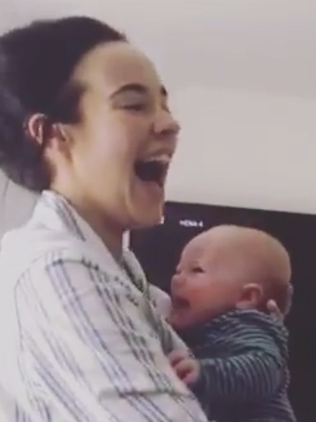Awww! Stephanie Davis shares THE cutest video of baby Caben starting to giggle