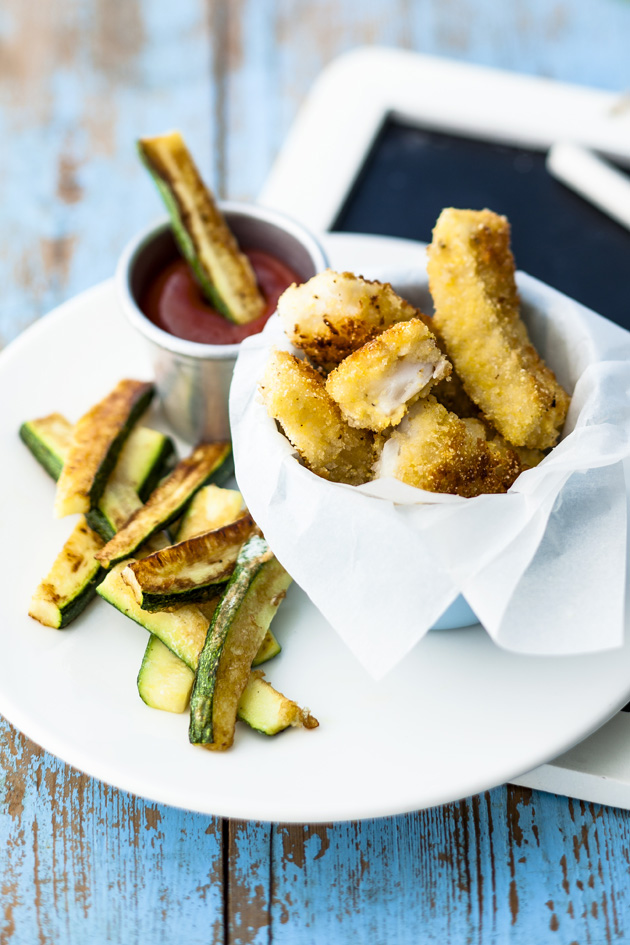 Fish & courgette chips - Woman Magazine