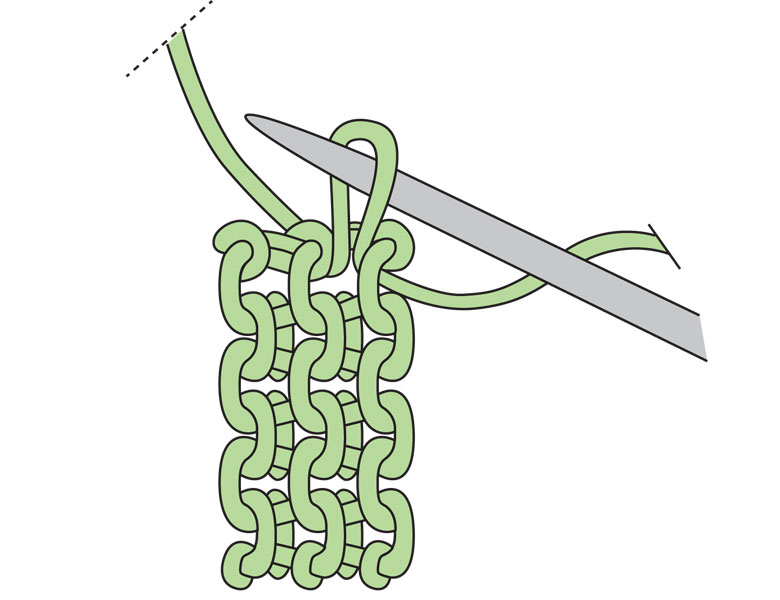 How to pick up and knit stitches