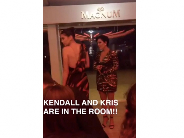 We Snapchatted Kris and Kendall Jenner arriving at the party (for more inside gossip, follow us @lookmagazineuk)