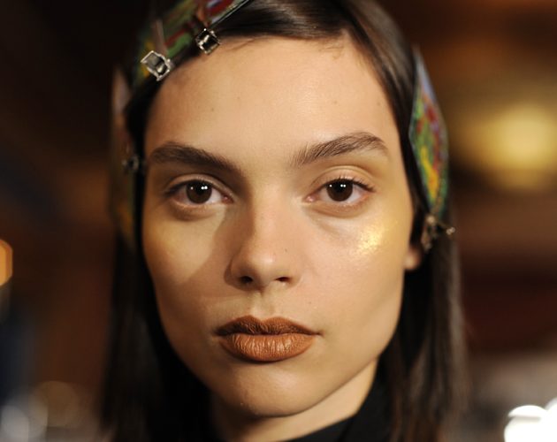 Mandatory Credit: Photo by Carmen Chan/WWD/REX/Shutterstock (5896927z) Model backstage Brandon Maxwell show, Backstage, Spring Summer 2017, New York Fashion Week, USA - 13 Sep 2016