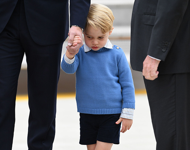 Prince George Plays Up In Front Of The Canadian Prime Minister