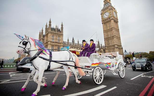 For Today and Tomorrow, Londoners Can Ride Unicorns To Work