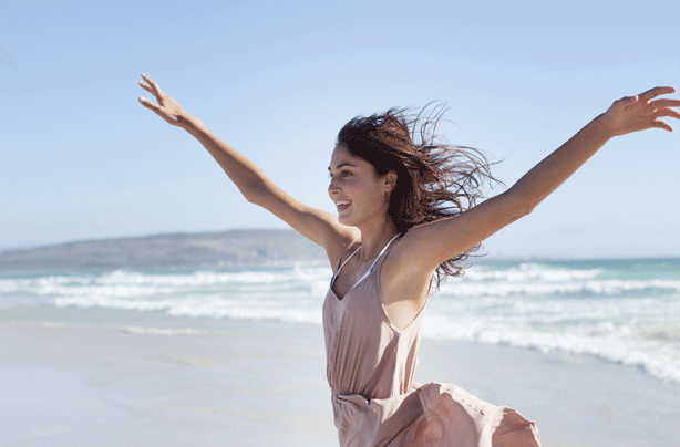 woman on beach photo