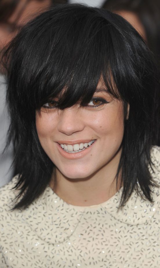 Lily Allen's Shaggy Fringe Hairstyle, October 2009