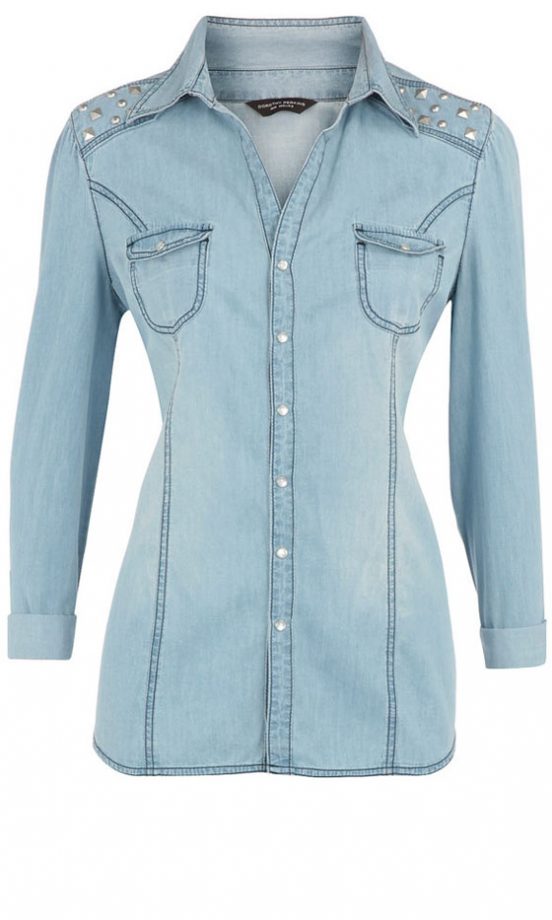 Dorothy Perkins Denim Stud Shirt, £28