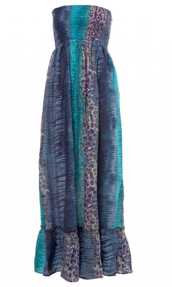 Miss Selfridge Blue Animal Print Maxi Coverup, £25