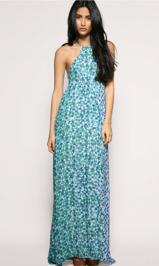 Totem Mosaic Print Halter Maxi Dress At Asos, £120