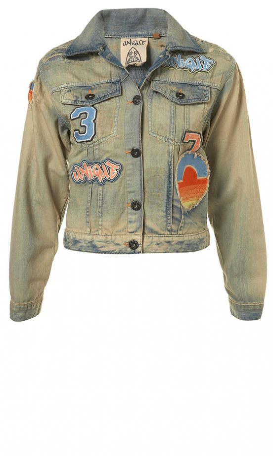 Topshop Unique Patched Denim Jacket, £85