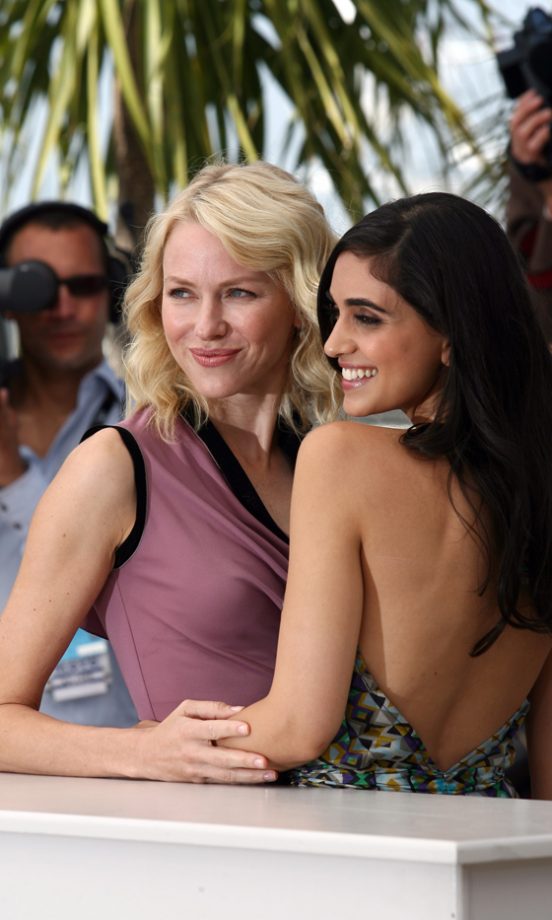 Naomi Watts In RM by Roland Mouret, With Actress Liraz Charhi At Cannes, 2010