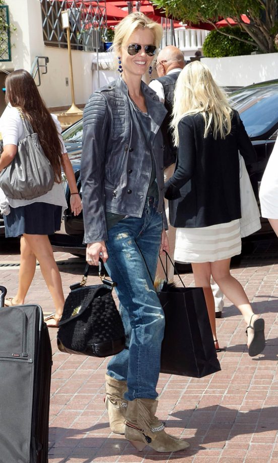 Eva Herzigova Carrying A Crochet Miss Sicily Bag By Dolce & Gabbana At The 63rd Cannes Film Festival, 2010