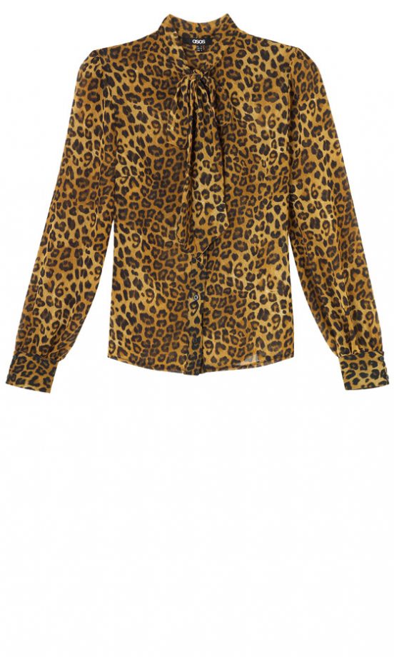 Asos Animal Print Pussy-Bow Blouse, £28