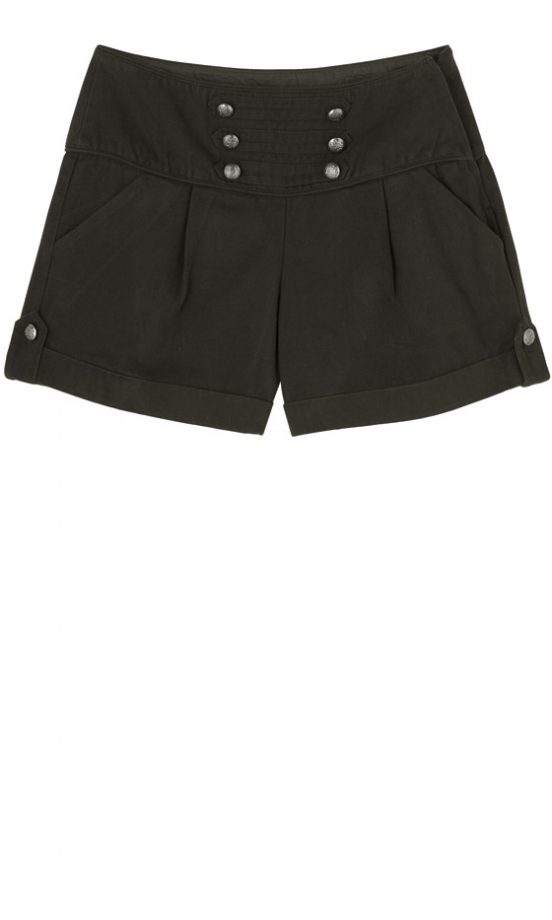 Dorothy Perkins Black Military Button Shorts, £25