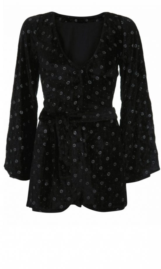 Kate Moss For Topshop Velvet Playsuit, £90