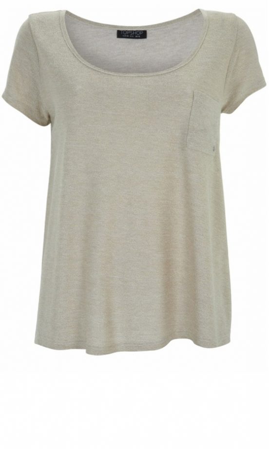 Kate Moss For Topshop Lurex Poket T-Shirt, £25