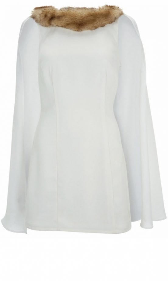 Kate Moss For Topshop Fur Trim Cape Dress, £80