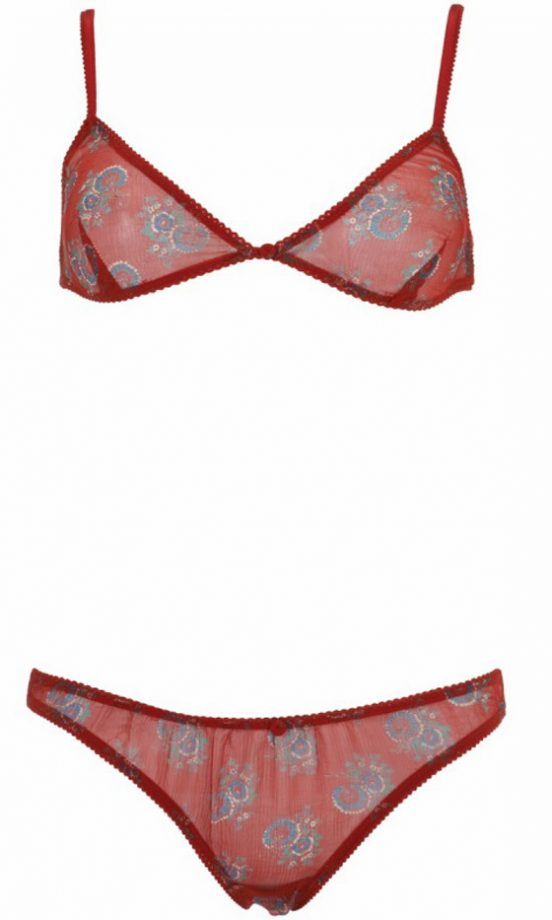 Kate Moss For Topshop Floral Bra Set, £34