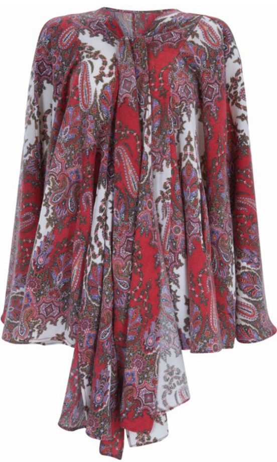 Kate Moss For Topshop Paisley Poncho, £250