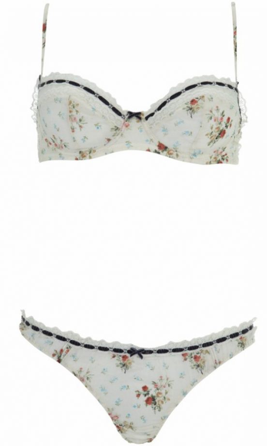 Kate Moss For Topshop Floral Bra Set, £39