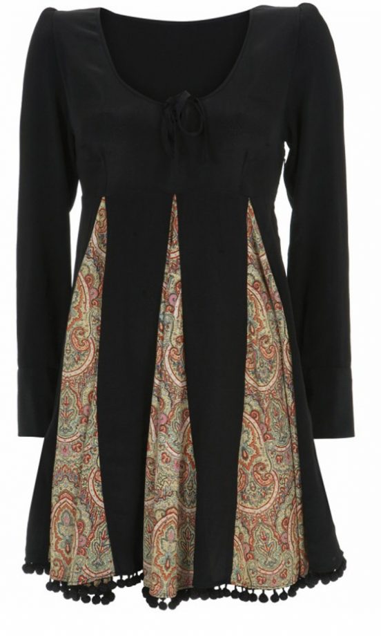 Kate Moss For Topshop Black Panel Dress, £100
