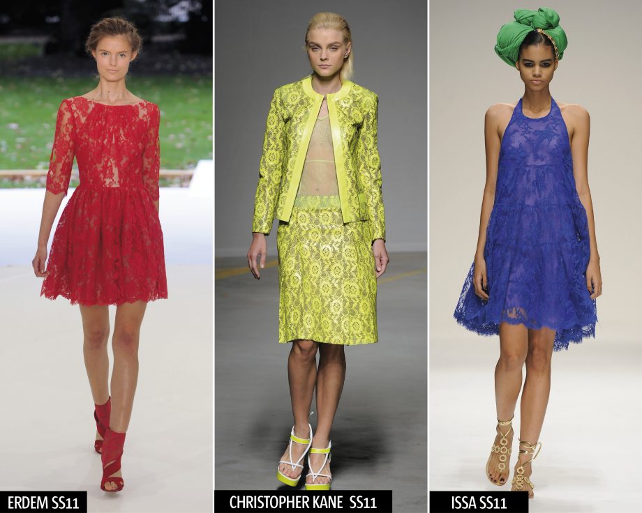 Lace On The Erdem, Christopher Kane and Issa Spring/Summer 2011 catwalks
