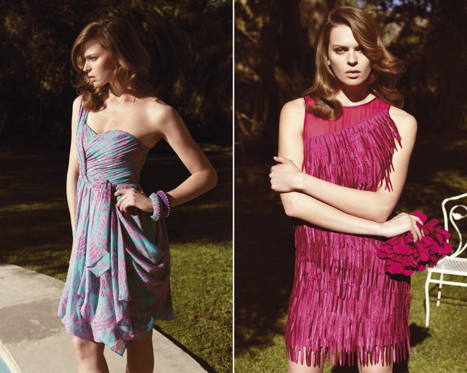 Tropical Print Dasha Dress and Pink Fringed Kaitlin dress by Coast