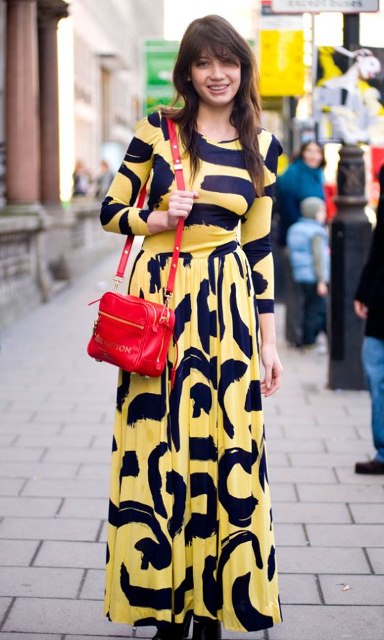 We Love Daisy Lowe's Geometric Print Maxi Dress, May 2008