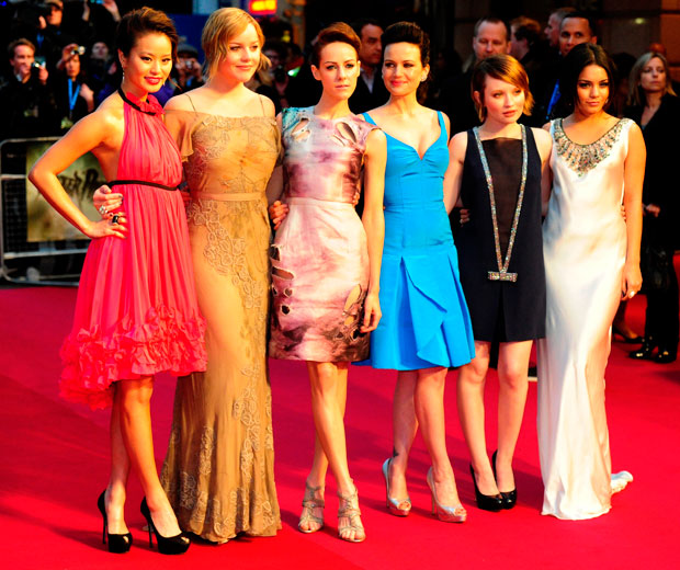 Jamie Chung, Abbie Cornish, Jena Malone, Carla Gugino, Emily Browning and Vanessa Hudgens at the London premiere of Sucker Punch