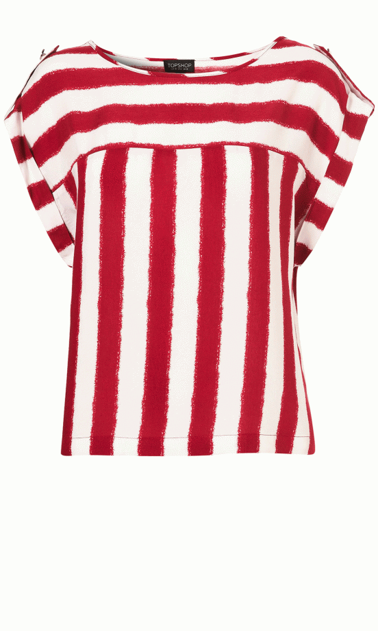 Topshop Raspeberry Stripe Tee, £34