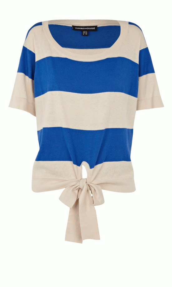 Warehouse Bold Stripe Tie Top, £32