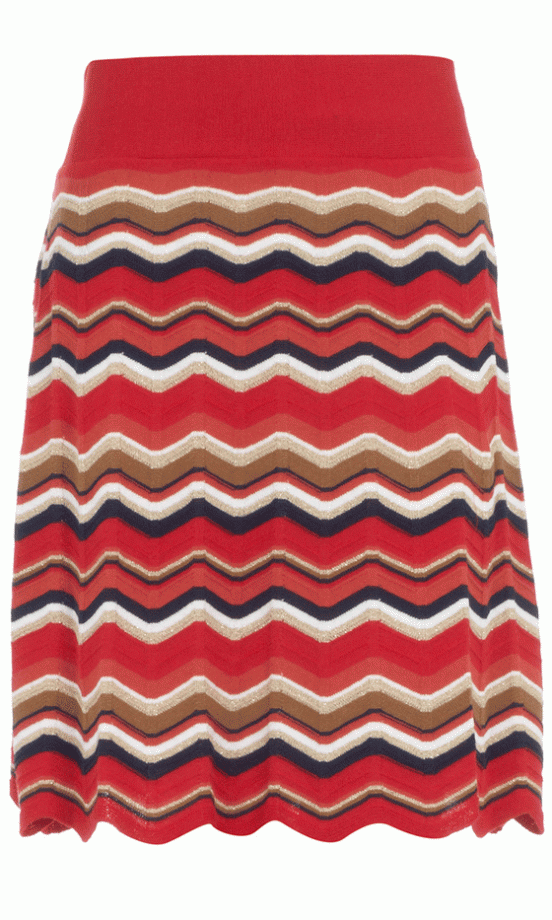 Dorothy Perkins Red Zig Zag Skirt, £28