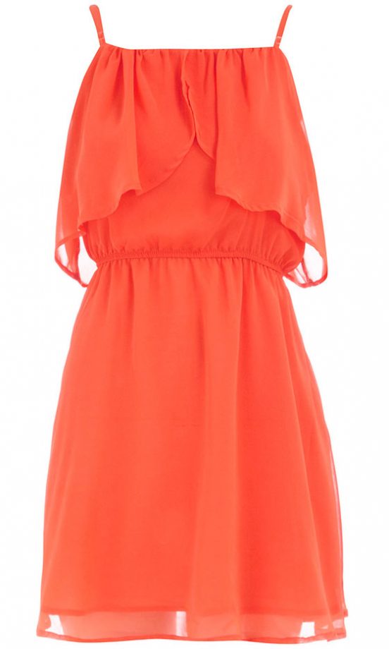 Dorothy Perkins Coral Frill Dress, £24