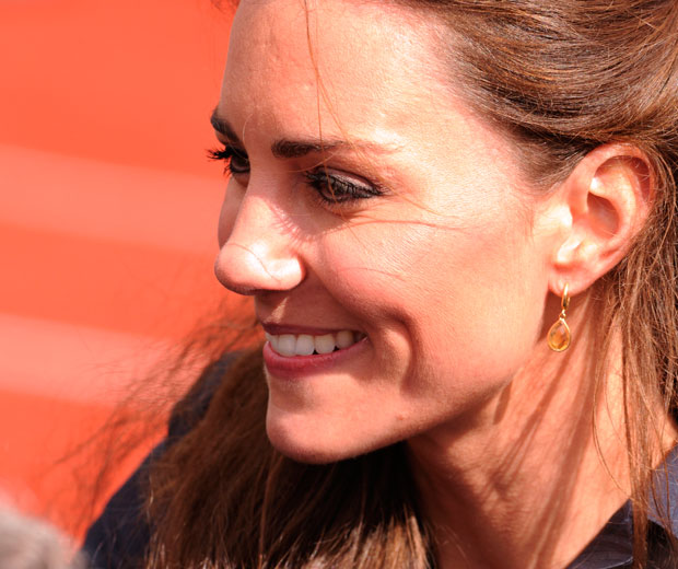 Kate Middleton (soon to be Princess Catherine) smiles before her wedding to Prince William