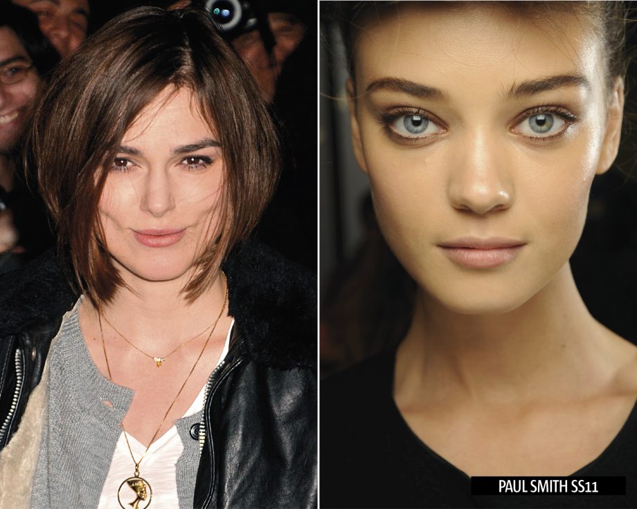 Keira Knightley has been sporting spring/summer 2011's hottest beauty trend with thick eyebrows