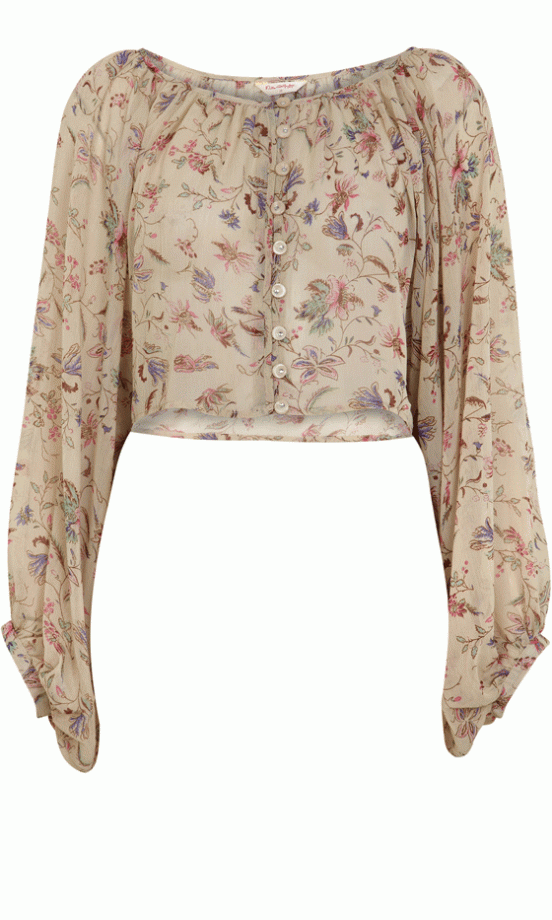 Miss Selfridge Printed Crop Blouse, £35