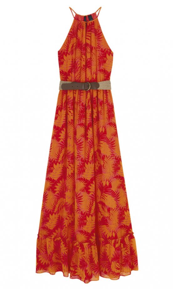 Mango Halter Maxi Dress With Belt, Was £69.90 Now £34.95