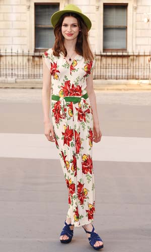 Tali Lennox goes for florals at the Royal Academy Summer Exhibition