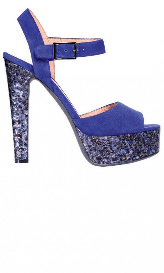 Kurt Geiger Gen Cobalt Python Sandal, £210