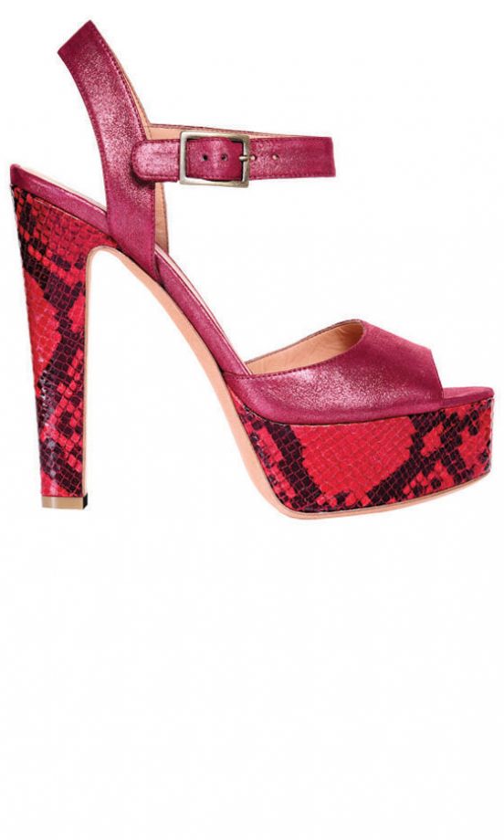 Kurt Geiger Pink Snakeskin Print Gen Sandal, £210