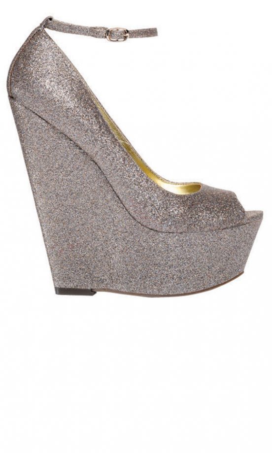 Carvela At Kurt Geiger Grass Gold Wedge Shoe, £140
