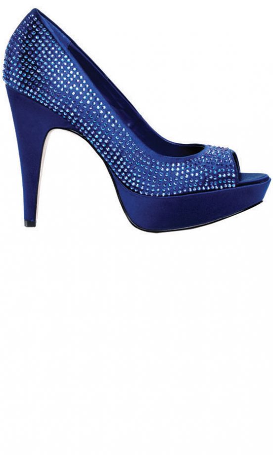 Carvela At Kurt Geiger Guess Blue Peep-Toe Shoe, £