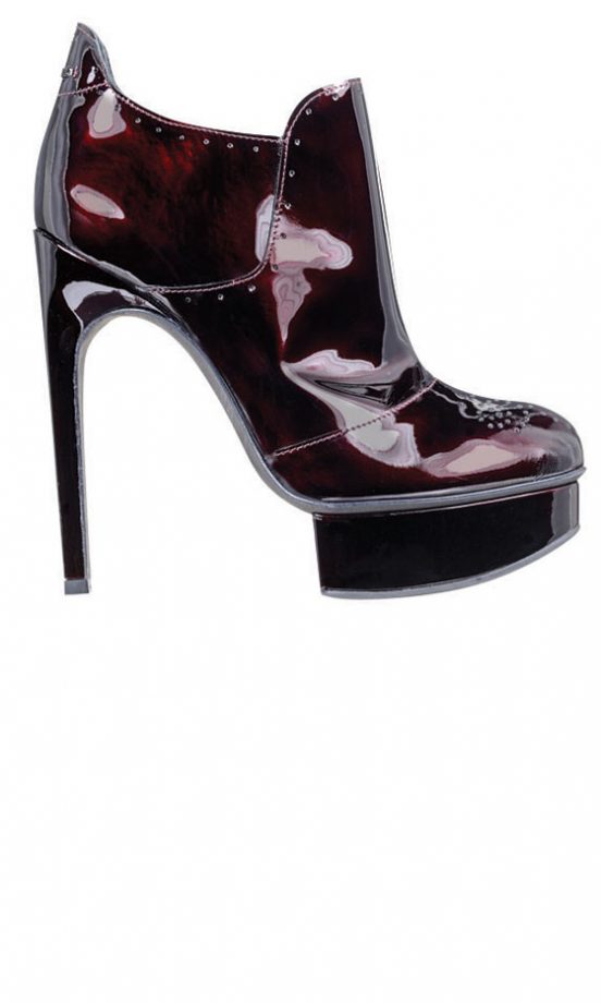 Kurt Geiger Viola Ankle Boots In Burgundy