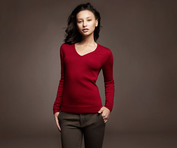 Leah Weller modelling the Uniqlo AW11 campaign