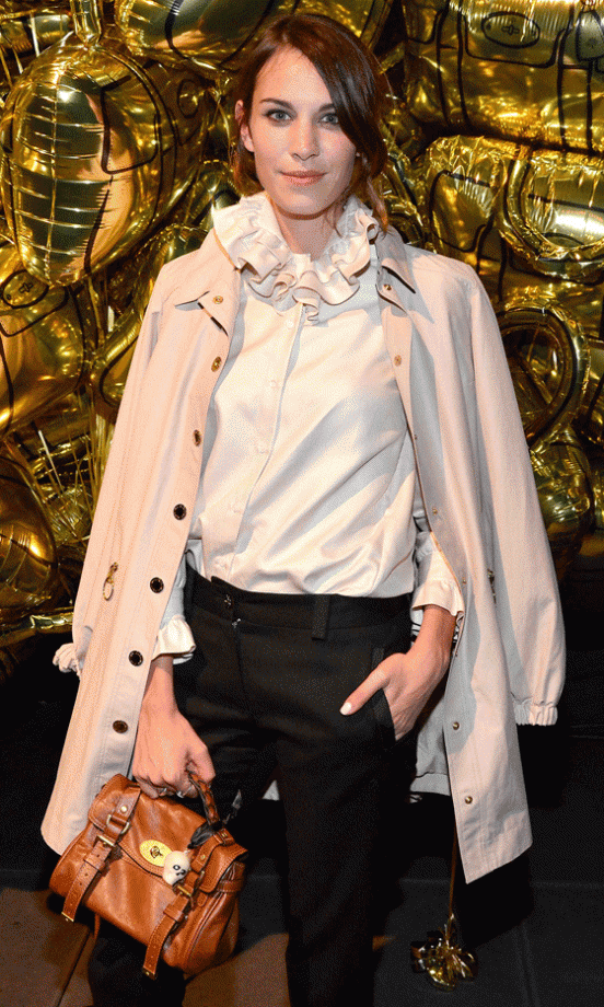 Alexa Chung At Mulberry's 40th Birthday Bash At Skylight Studios, New York