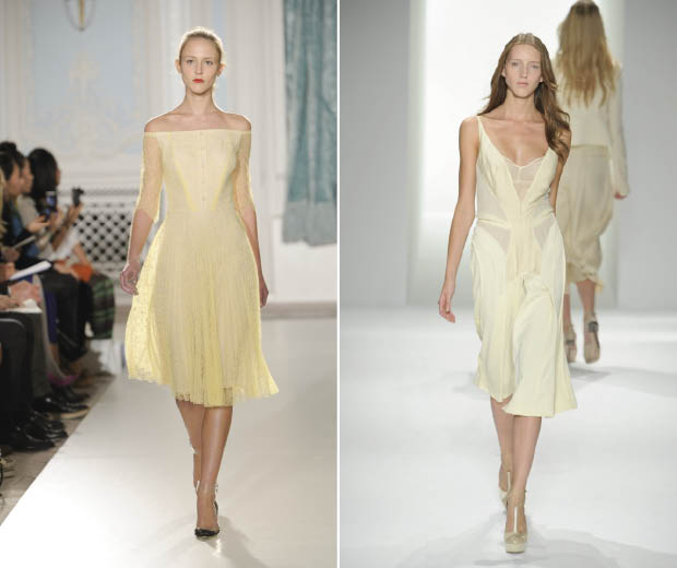 Sorbet lemon on the Erdem and Calvin Klein SS12 catwalks.