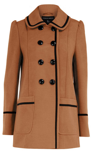 We love this tan taped dolly coat from Dorothy Perkins - it's just gorgeous!