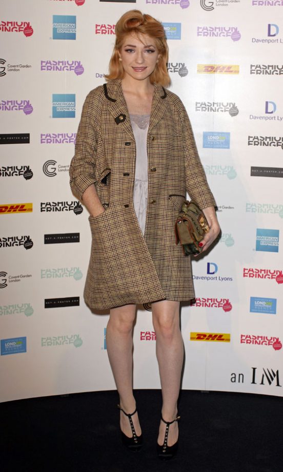 Nicola Roberts Works The Heritage Trend At London Fashion Week, September 2009